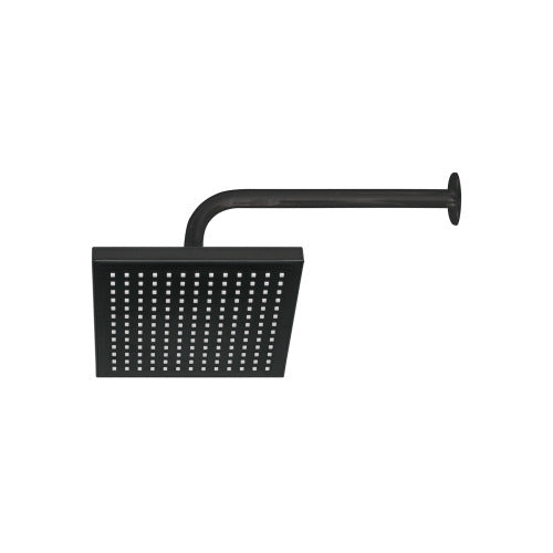 Regadera Cuadrada ABS Negra 8" - Ideal para Riego Preciso