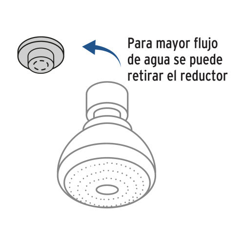 Regadera Cabeza ABS Redonda 2-1/2 - Básica y Duradera