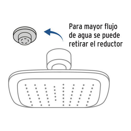 Regadera con Cabeza Cuadrada ABS - Resistente y Práctica