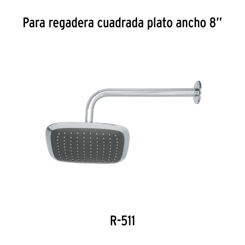 Regadera Cuadrada ABS 8 sin Brazo - Diseño Práctico