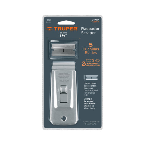 Raspador de Acero Inoxidable con Navaja | Herramienta Profesional