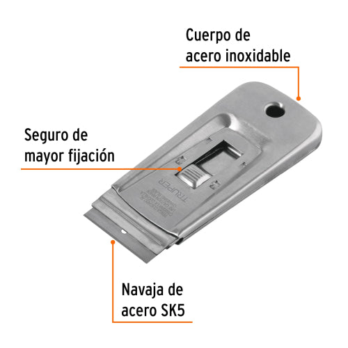 Raspador de Acero Inoxidable con Navaja | Herramienta Profesional
