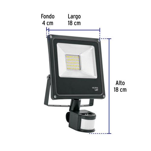 Reflector LED 20W con Sensor de Movimiento - Ahorra Energía