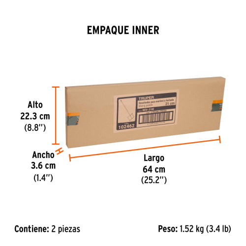 Revolvedor para mortero Delgado 210mm - Alta Durabilidad