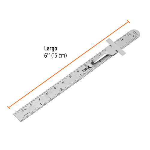 Regla de Acero Inoxidable 15cm | Práctica y Portátil