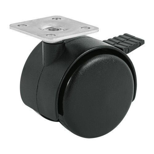 Rodaja con Frenos 50mm para Muebles - Rueda Yoyo
