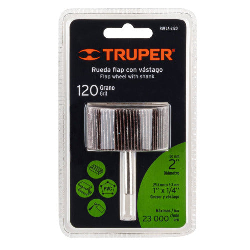 Rueda Flap 2 Grano 120 para Carpintería Profesional