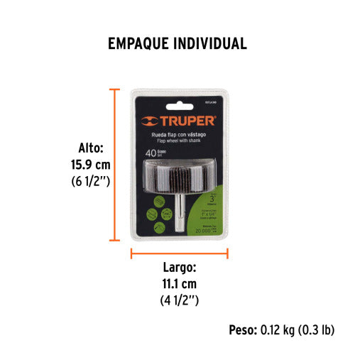 RUEDA FLAP 3 GRANO 40 RUFLA-340