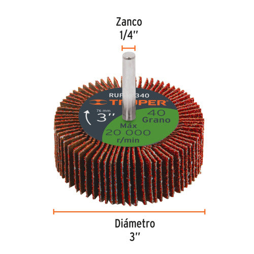RUEDA FLAP 3 GRANO 40 RUFLA-340
