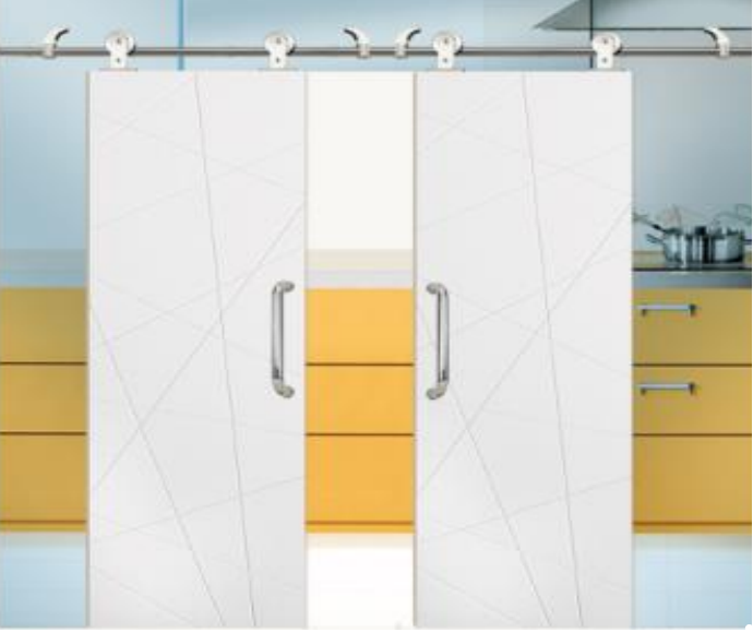 Set Puerta Corrediza INOX con Rueda - HLD-S007