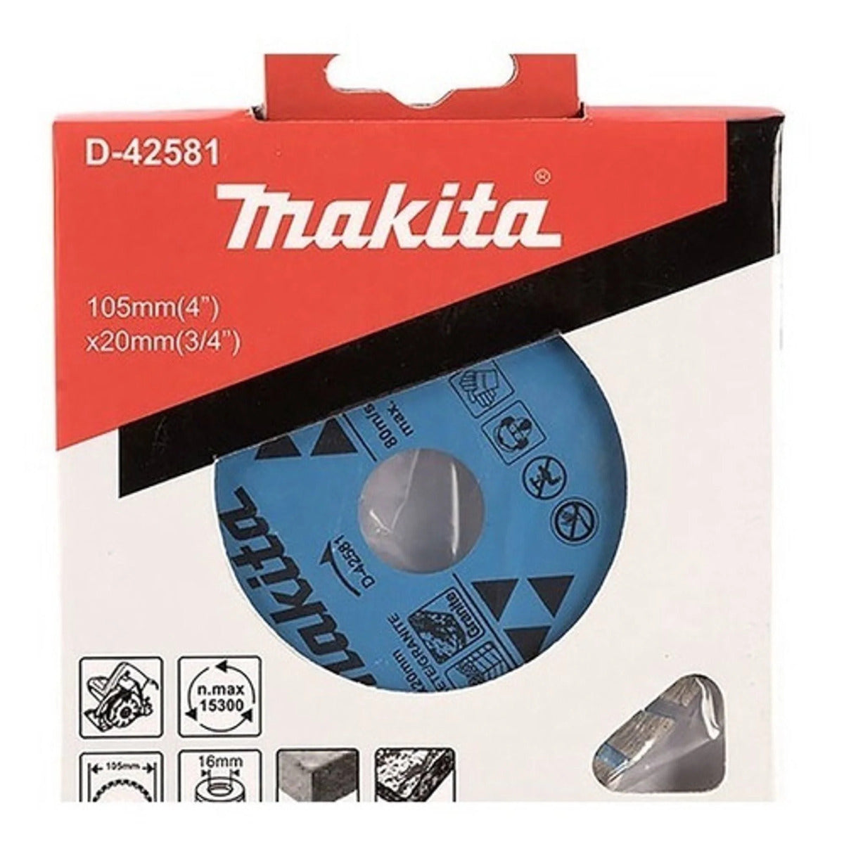 Disco de Corte Concreto Granito Turbo 105x20mm - Makita D-42581*