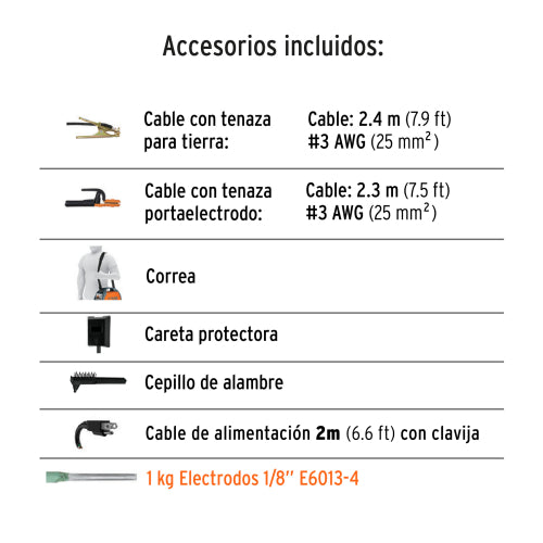 Soldadora Ligera y Compacta, 200 A, Bi-Voltaje
