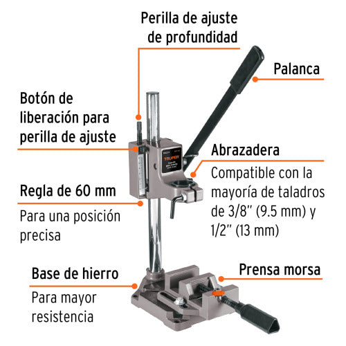Soporte Vertical para Taladro 3/8" - 1/2" | Organiza y Protege