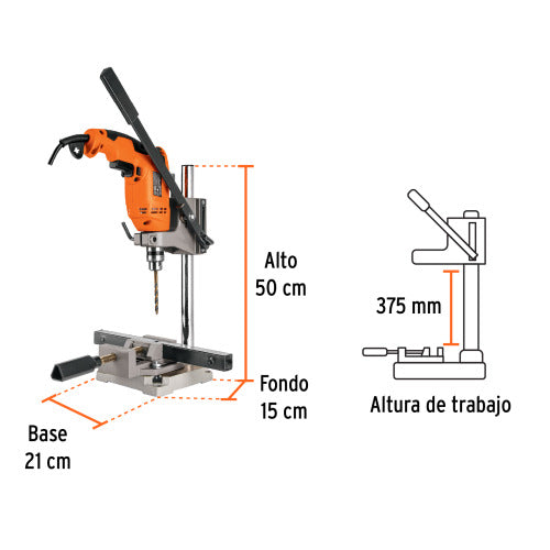 Soporte Vertical para Taladro 3/8" - 1/2" | Organiza y Protege