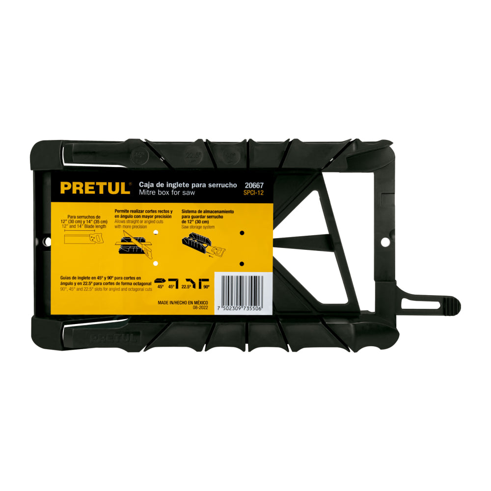 Caja de Inglete Premium 12" para Serrucho de Costilla