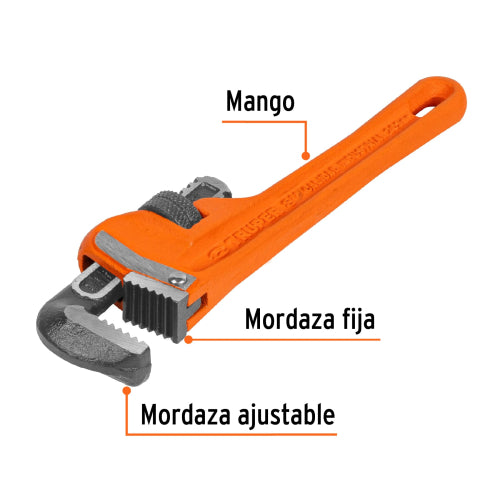 Llave Stilson Industrial STI-8 | Resistencia Robusta y Precisión