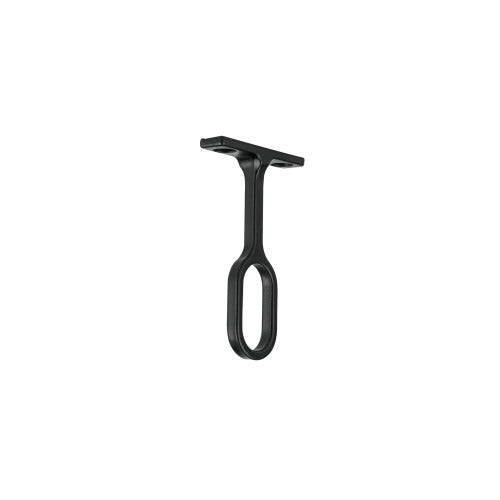 Soporte Negro para Tubo Ovalado de Closet - Resistente y Moderno
