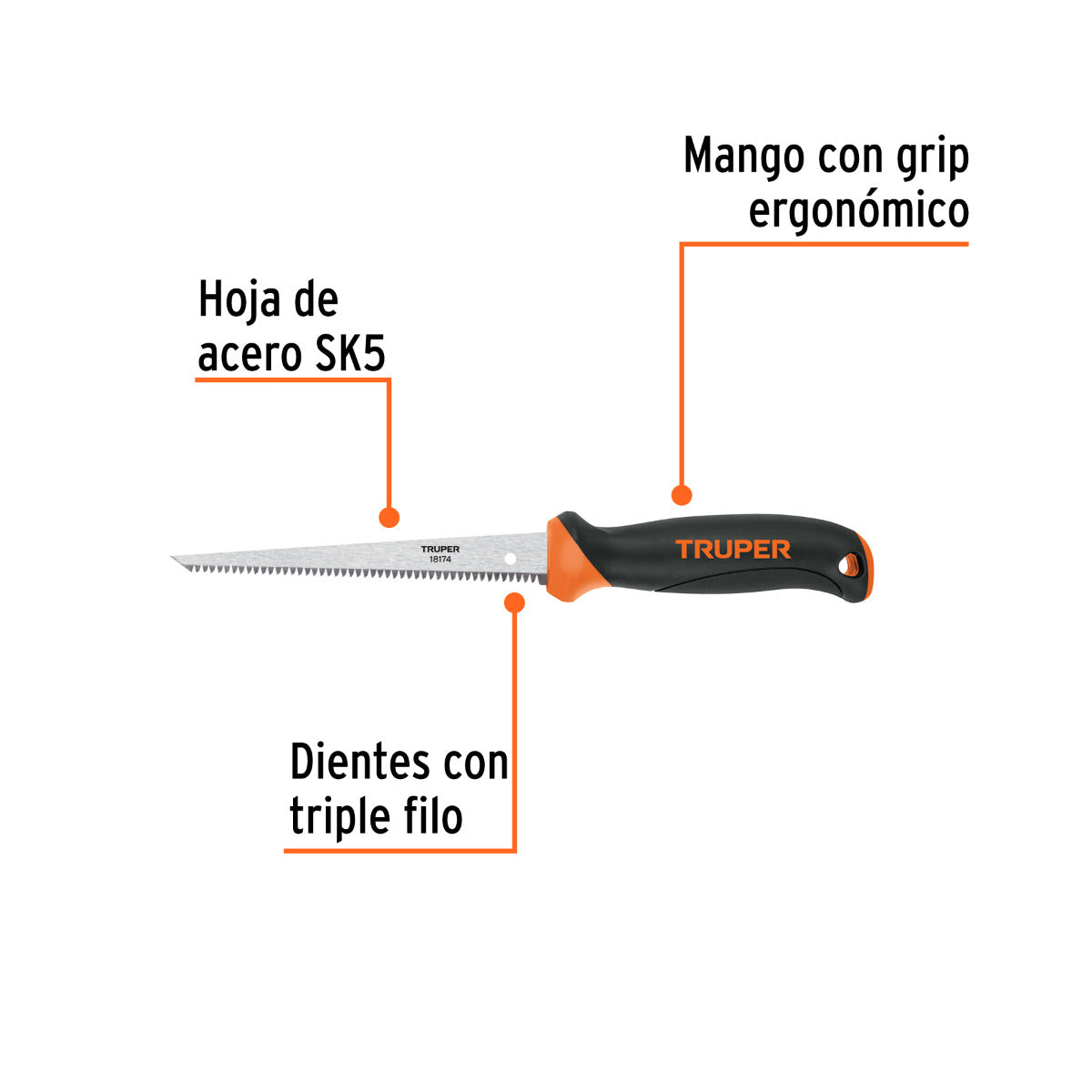 Serrucho Profesional para Plafón y Muros de Yeso