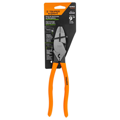 Pinza para Electricista 9" con Ponchador Adicional