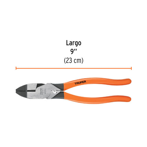 Pinza para Electricista 9" con Ponchador Adicional