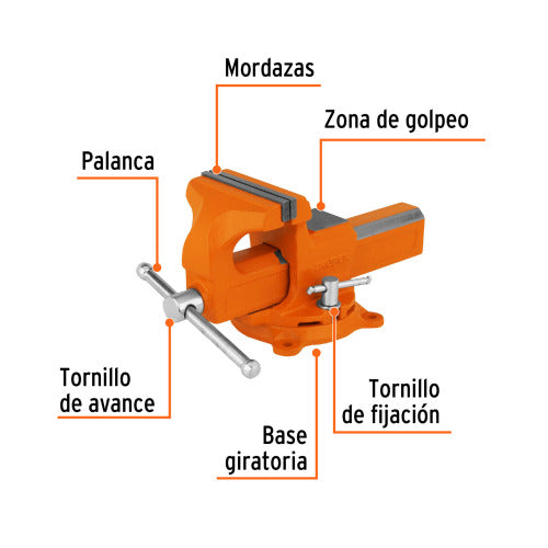 Tornillo de Banco 4" - Sujeción Firme y Precisión Total