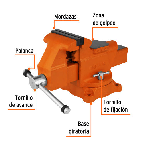 Tornillo de Banco Industrial 5″ Acero | Alta Resistencia