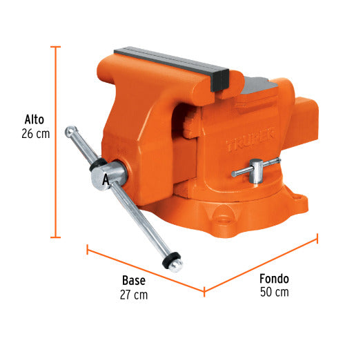 Tornillo de banco industrial 8', acero