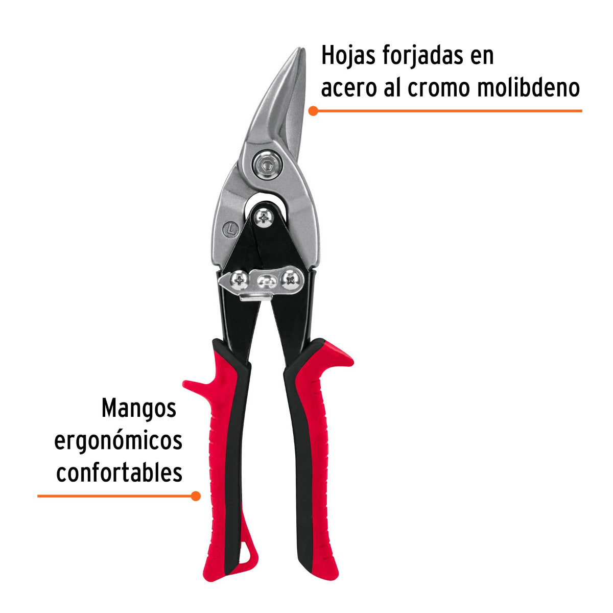 Tijera de Aviación Izquierda - Acero al Carbono Forjado