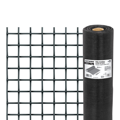 Malla Mosquitera Negra de Alta Calidad 1.50x30m