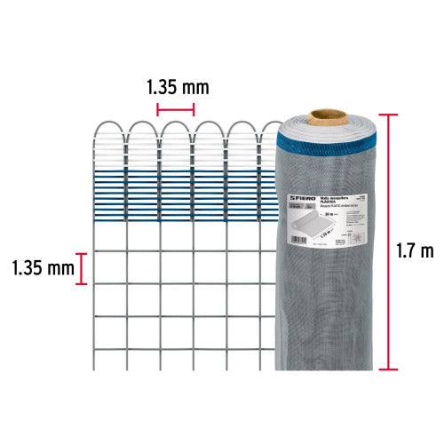 Malla Mosquitera Gris 1.7x30m - Protección Duradera