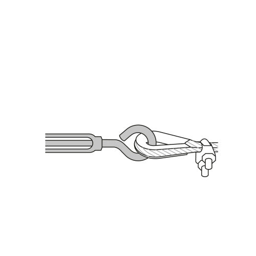 Tensor Zinc 5/16" Gancho-Argolla | Alta Durabilidad