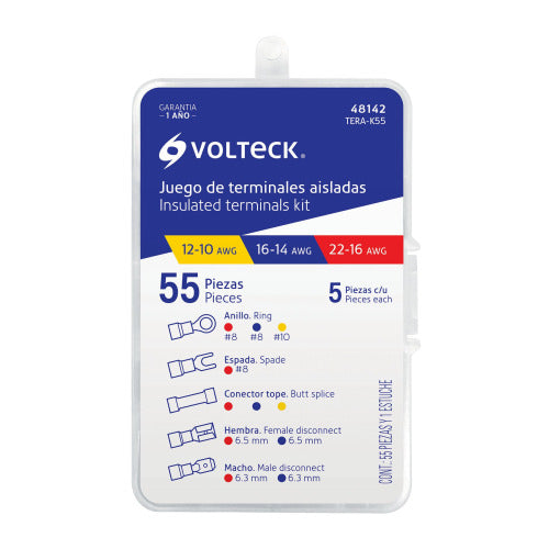 Juego de 55 Terminales Aislados para Cables | Calidad Garantizada