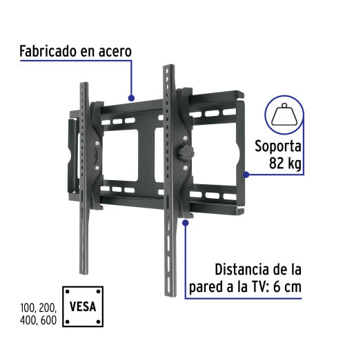 Soporte TV Ajustable 26”-65”: Inclinación Perfecta