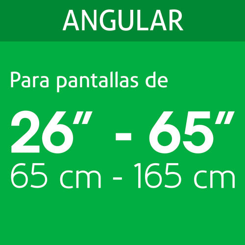 Soporte TV Ajustable 26”-65”: Inclinación Perfecta