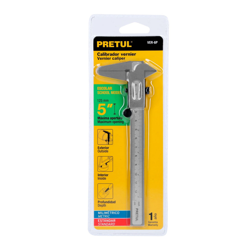 Calibrador Vernier Escolar Pretul VER-6P