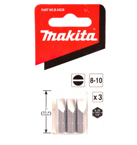 Puntas Planas Magnéticas 8-10x25mm (3 Unidades)