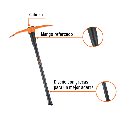 Zapapico con mango de fibra de vidrio, 5 lbs, 36" - Resistente