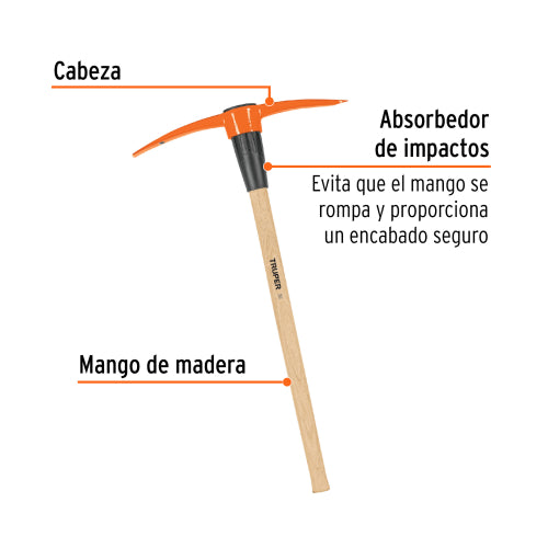 Zapapico 5LB con Mango de Madera 36" | Herramienta Duradera