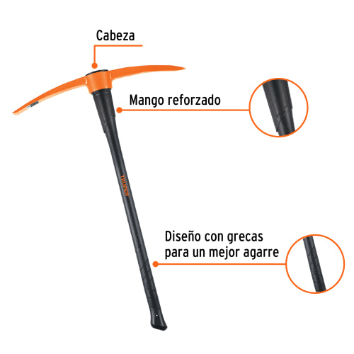 Zapapico 7 lbs Mango Fibra Vidrio - Alta Resistencia